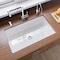 Alfi Brand White 32 inch x 19 inch Single Bowl Fireclay Undermount / Drop In Fireclay Kitchen Sink ABF3219SUD-W - alternate 9